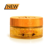 Load image into Gallery viewer, DESIRE - Sensual Sugar Body Scrub formulated with sugar, sensual aphrodisiac essential oils, and crushed rose petals