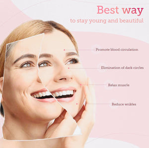 Stainless Steel Facial Roller + Gua Sha Set