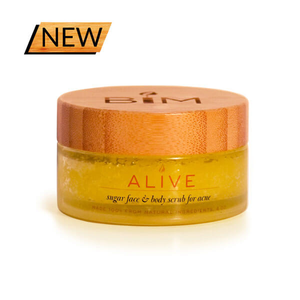 ALIVE - Sugar Body Scrub for Acne ormulated with sugar, clarifying essential oils, and natural ingredients that control sebum levels